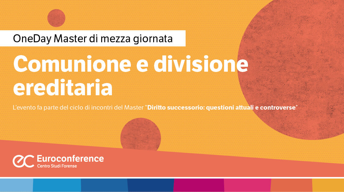 Immagine Comunione e divisione ereditaria | Euroconference